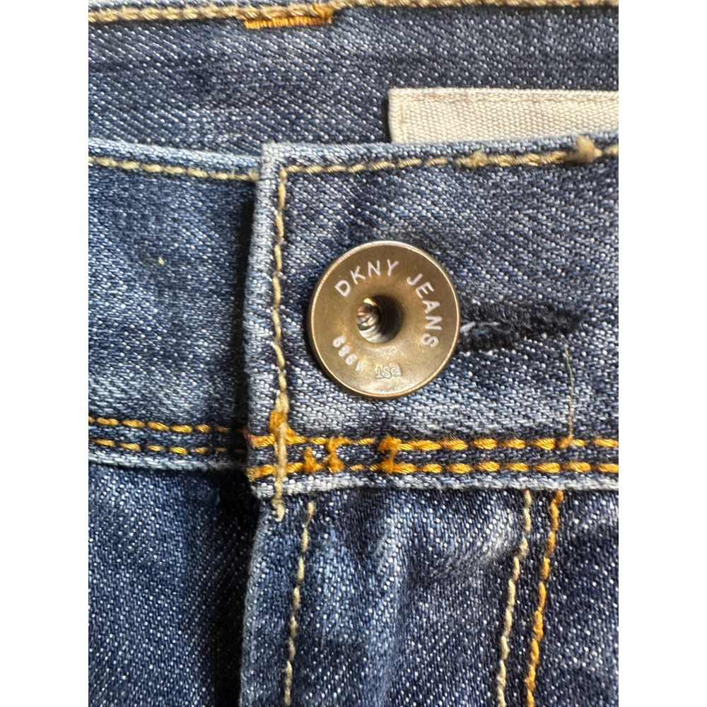 Vintage DKNY Brooklyn Straight Leg Jeans Mens 33x29 Medium Wash Blue Denim Y2K - Picture 9 of 16